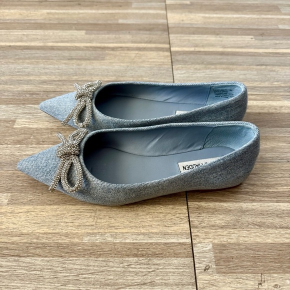 Steve Madden Elina Rhinestone Ballet Bow Flats, women’s size 6 - Picture 3 of 9